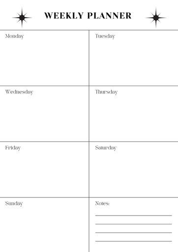 Weekly Planner-Plain