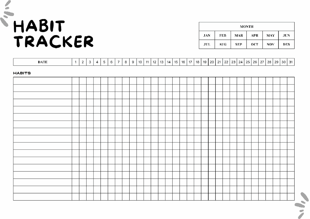 Monthly Habit Tracker