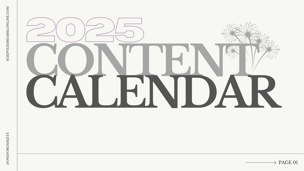 2025 Content Calendar