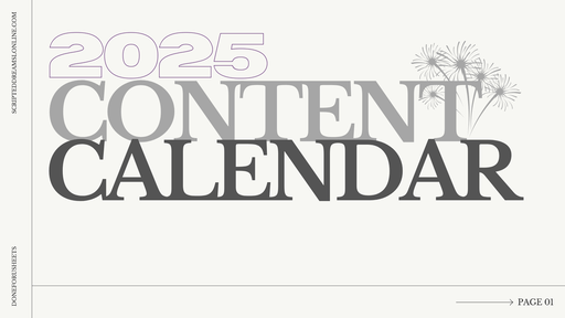 2025 Content Calendar